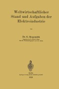Cover-Bild zum Titel 'Weltwirtschaftlicher Stand und Aufgaben der Elektroindustrie' von 'Georg Respondek'