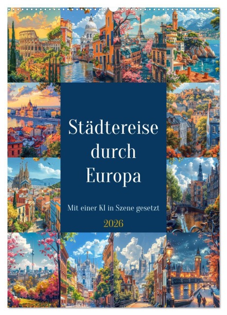 Städtereise durch Europa (Wandkalender 2026 DIN A2 hoch), CALVENDO Monatskalender - Steffen Gierok-Latniak