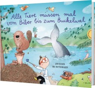 Cover-Bild zum Titel 'Alle Tiere müssen mal - vom Biber bis zum Buckelwal' von 'Jan Kaiser'