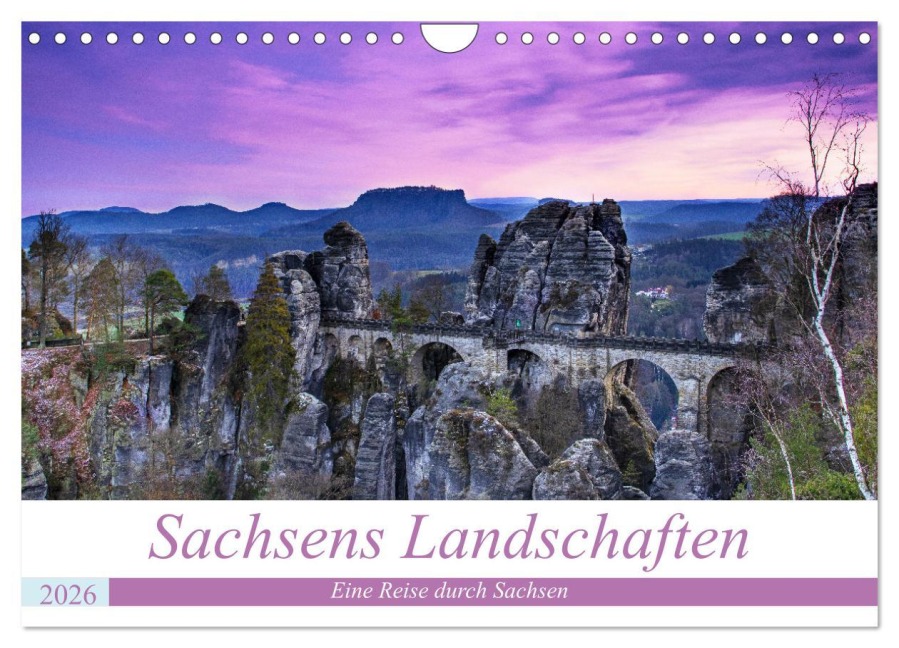Sachsens Landschaften (Wandkalender 2026 DIN A4 quer), CALVENDO Monatskalender - Mario Koch Fotografie