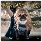 Cover-Bild zum Titel 'Fantasy Pugs - Fantasy Möpse 2026 - 16-Monatskalender' von 'Browntrout Publishers'