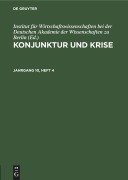 Cover-Bild zum Titel 'Konjunktur und Krise. Jahrgang 10, Heft 4' von ''