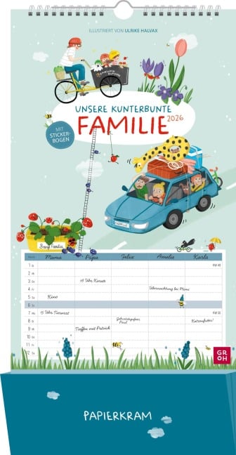 Familienplaner 2026: Unsere kunterbunte Familie - 