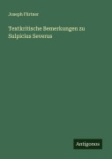 Cover-Bild zum Titel 'Textkritische Bemerkungen zu Sulpicius Severus' von 'Joseph Fürtner'