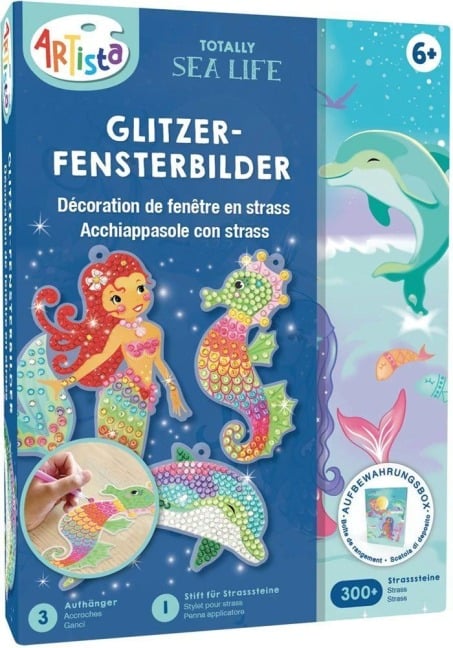 Glitzer-Fensterbilder Unterwasserwelt - 