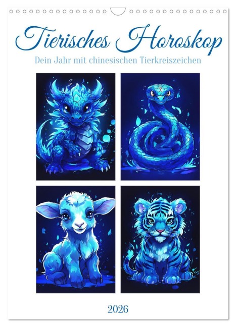 Tierisches Horoskop (Wandkalender 2026 DIN A3 hoch), CALVENDO Monatskalender - Katharina Stachanczyk