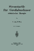 Stromtarife für Großabnehmer elektrischer Energie - Eduard Fleig