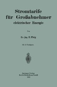 Cover-Bild zum Titel 'Stromtarife für Großabnehmer elektrischer Energie' von 'Eduard Fleig'