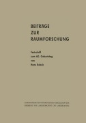 Cover-Bild zum Titel 'Beiträge zur Raumforschung' von ''