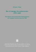 Cover-Bild zum Titel 'Der 'Leipziger Investiturstreit' 1599-1605' von 'Johannes Träger'