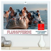 Cover-Bild zum Titel 'Flusspferde - Hippopotamus amphibius (hochwertiger Premium Wandkalender 2026 DIN A2 quer), Kunstdruck in Hochglanz' von 'Peter Roder'