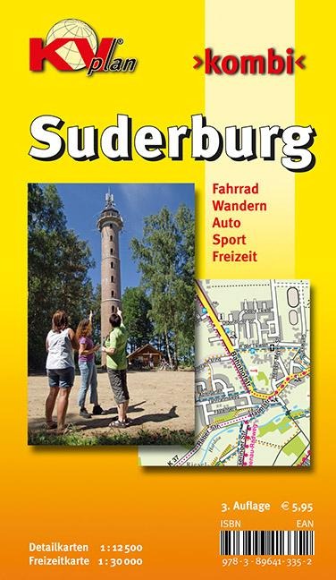 Suderburg, KVplan, Radkarte/Wanderkarte/Stadtplan, 1:30.000 / 1:12.500 - 