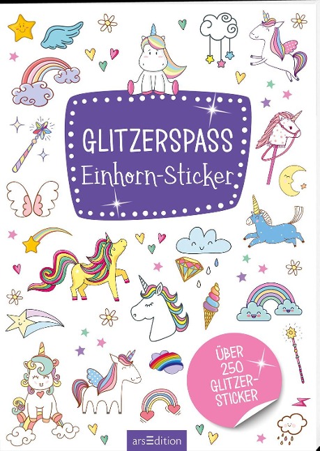 Glitzerspaß - Einhorn-Sticker - 