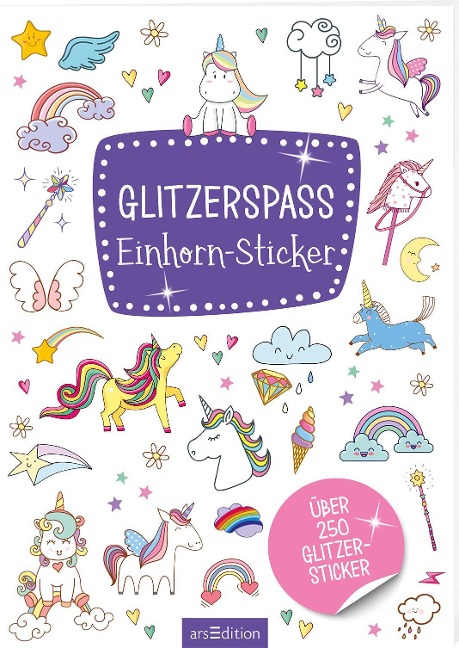 Glitzerspaß - Einhorn-Sticker - 