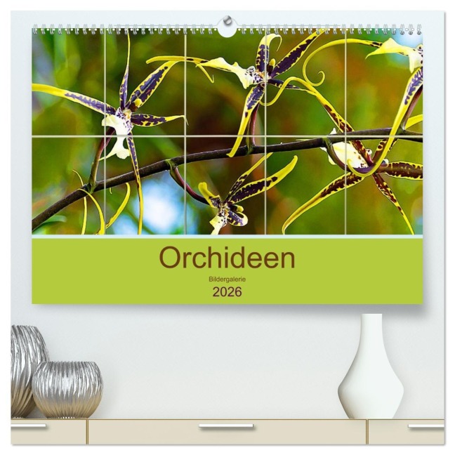 Orchideen Bildergalerie (hochwertiger Premium Wandkalender 2026 DIN A2 quer), Kunstdruck in Hochglanz - Nina Schwarze