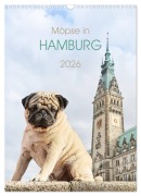 Cover-Bild zum Titel 'Möpse in Hamburg (Wandkalender 2026 DIN A3 hoch), CALVENDO Monatskalender' von 'Ole und Julia Dodeck'
