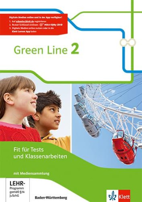 Green Line. Fit für Tests und Klassenarbeiten, Arbeitsheft mit Lösungsheft und Mediensammlung 6. Klasse. Ausgabe Baden-Württemberg ab 2016 - 