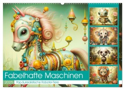 Fabelhafte Maschinen. Pop-Surrealistische Roboter-Tiere (Wandkalender 2025 DIN A2 quer), CALVENDO Monatskalender - Rose Hurley