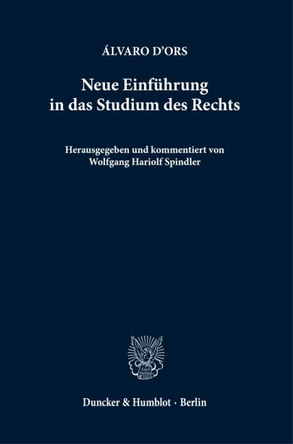 Neue Einführung in das Studium des Rechts - Álvaro d'Ors