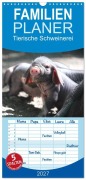 Cover-Bild zum Titel 'Familienplaner 2027 - Tierische Schweinerei mit 5 Spalten (Wandkalender, 21 x 45 cm) CALVENDO' von 'Barbara Mielewczyk'