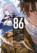 Cover-Bild zum Titel '86 - EIGHTY-SIX (deutsche Light Novel): Band 3 - Im Laufschritt übers Schlachtfeld (Teil 2)' von 'Asato Asato'