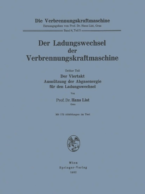 Der Ladungswechsel der Verbrennungskraftmaschine - Hans List