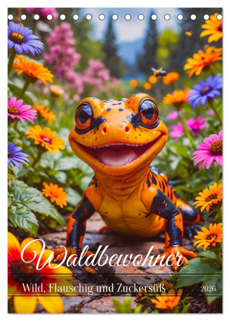 Waldbewohner - Wild, Flauschig und Zuckersüß (Tischkalender 2026 DIN A5 hoch), CALVENDO Monatskalender - Sell Pixs:Sell
