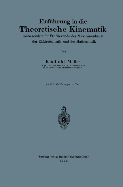 Einführung in die Theoretische Kinematik - Reinhold Müller