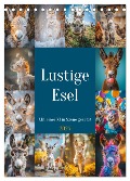 Lustige Esel (Tischkalender 2025 DIN A5 hoch), CALVENDO Monatskalender - Steffen Gierok-Latniak
