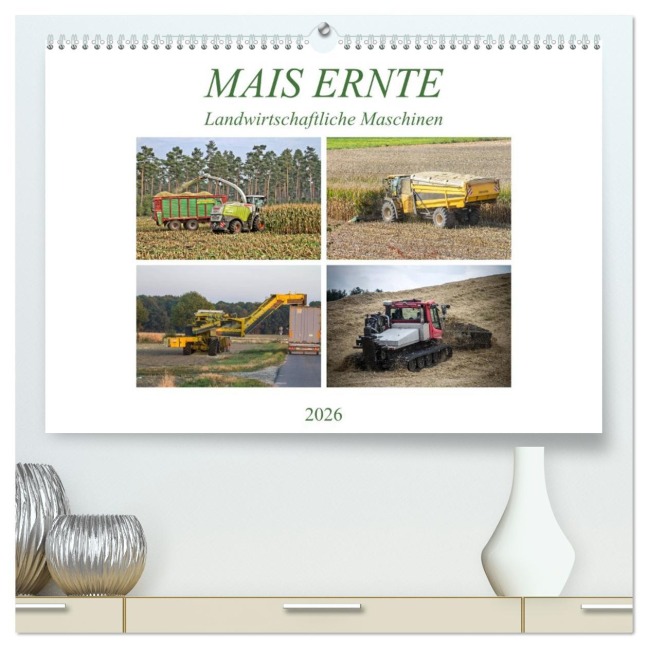 MAIS ERNTE (hochwertiger Premium Wandkalender 2026 DIN A2 quer), Kunstdruck in Hochglanz - SchnelleWelten SchnelleWelten