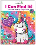 Cover-Bild zum Titel 'I Can Find It! Unicorn Candy Explosion (Large Padded Board Book)' von 'Little Grasshopper Books, Publications International Ltd'