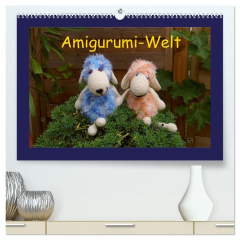 Amigurumi-Welt (hochwertiger Premium Wandkalender 2025 DIN A2 quer), Kunstdruck in Hochglanz - Helmut Schneller