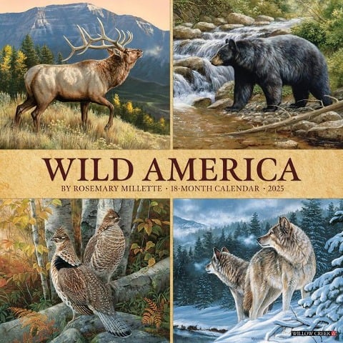 Wild America 2025 12 X 12 Wall Calendar - 