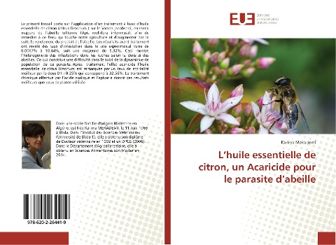 L'huile essentielle de citron, un Acaricide pour le parasite d'abeille - Karima Mekademi