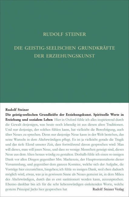 Die geistig-seelischen Grundkräfte der Erziehungskunst - Rudolf Steiner