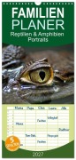 Cover-Bild zum Titel 'Familienplaner 2027 - Reptilien & Amphibien Portraits mit 5 Spalten (Wandkalender, 21 x 45 cm) CALVENDO' von 'Klaus Vartzbed'