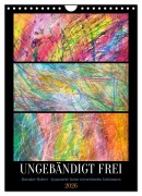 Cover-Bild zum Titel 'Ungebändigt frei - Abstrakte Malerei - dynamische Linien in leuchtenden Farbräumen (Wandkalender 2026 DIN A4 hoch), CALVENDO Monatskalender' von 'Michaela Schimmack'