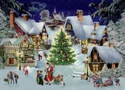 Cover-Bild zum Titel 'Puzzle - Weihnachten im Dorf' von ''