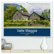 Cover-Bild zum Titel 'Valle Maggia - Entdecken Sie das Maggiatal im Tessin (hochwertiger Premium Wandkalender 2026 DIN A2 quer), Kunstdruck in Hochglanz' von 'Iam Photography'