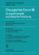 Cover-Bild zum Titel '103. Kongreß der Deutschen Gesellschaft für Chirurgie München, 23.-26. April 1986' von ''