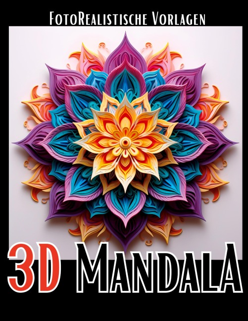 3D Mandala Malbuch "Black & White" - Lucy¿s Schwarze Malbücher