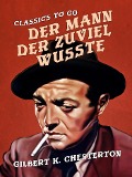 Cover-Bild zum Titel 'Der Mann, der zuviel wusste' von 'Gilbert K. Chesterton'