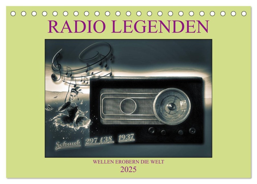 RADIO LEGENDEN (Tischkalender 2025 DIN A5 quer), CALVENDO Monatskalender - W. W. Voßen Herzog von Laar am Rhein