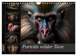 Cover-Bild zum Titel 'Porträts wilder Tiere (Wandkalender 2026 DIN A4 quer), CALVENDO Monatskalender' von 'Dirk Meutzner'