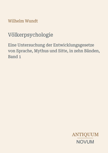 Völkerpsychologie - Wilhelm Wundt