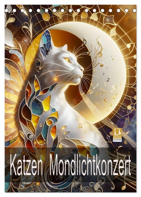 Katzen Mondlichtkonzert (Tischkalender 2026 DIN A5 hoch), CALVENDO Monatskalender - Dusanka Djeric