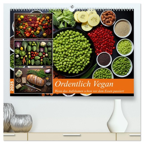 Ordentlich Vegan (hochwertiger Premium Wandkalender 2025 DIN A2 quer), Kunstdruck in Hochglanz - Kerstin Waurick