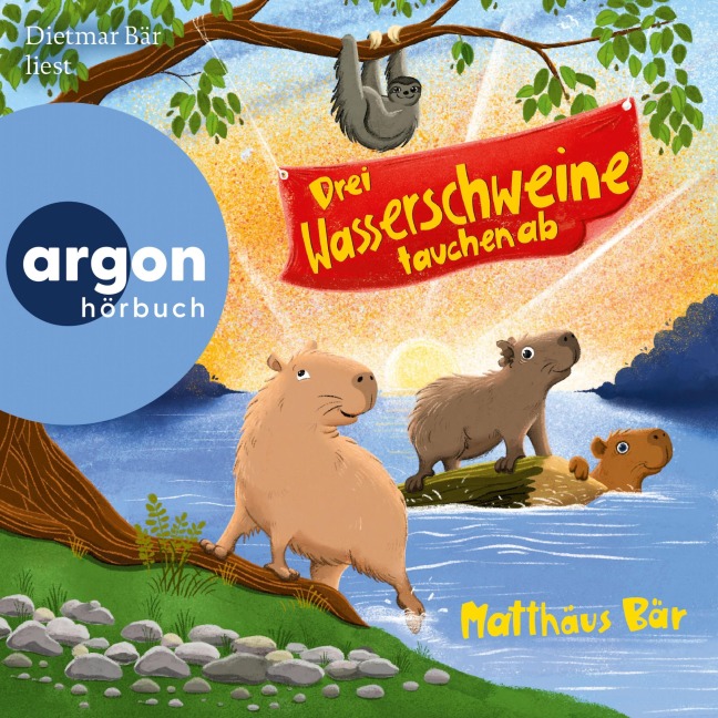 Drei Wasserschweine tauchen ab - Matthäus Bär