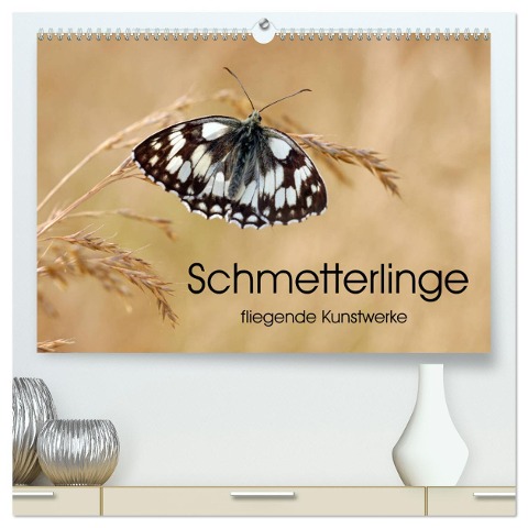 Schmetterlinge - fliegende Kunstwerke (hochwertiger Premium Wandkalender 2025 DIN A2 quer), Kunstdruck in Hochglanz - Eileen Kumpf