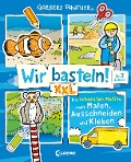 Wir basteln! XXL - Die schönsten Motive zum Malen, Ausschneiden und Kleben (blau) - 